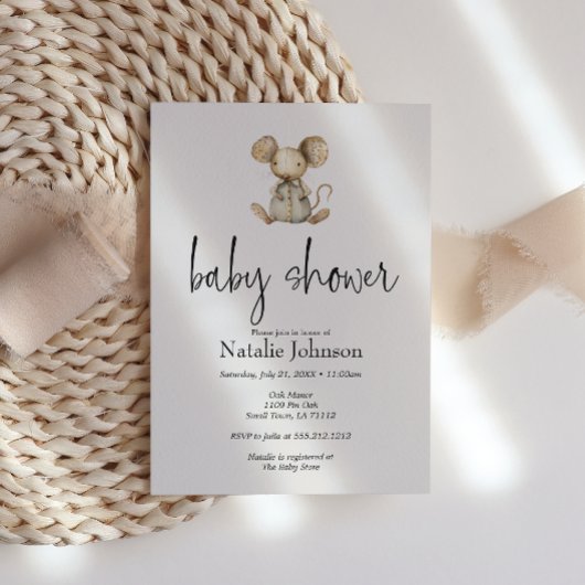 pluche kinderdagverblijf dieren Baby shower Kaart