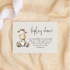 Pluche Kwekerij Dieren Baby Display Douche Notitiekaartje