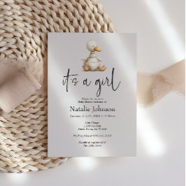 Pluche Kwekerij Dieren Meisje Baby shower Kaart