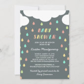 Pludrops colorés | Invitation baby shower (Devant)