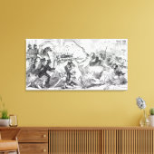 Plug Plot Riot in Preston Canvas Afdruk (Insitu (Woonkamer))