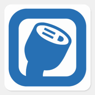 PlugShare Logo-Sticker Vierkante Sticker