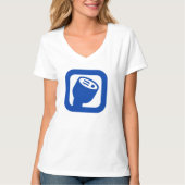 PlugShare Logo Women's V-Neck Shirt (Voorkant)