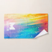 Pluie arc-en-ciel (Serviette à main)