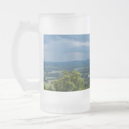 Pluie Arrivée À Petit Jean Gelé Verre Beer Mug (Gauche)