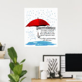 Pluie Autres faits Valeur Poster Papier (Bureau à domicile)