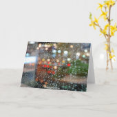 Pluie colorée - carte de voeux (Fleur jaune)