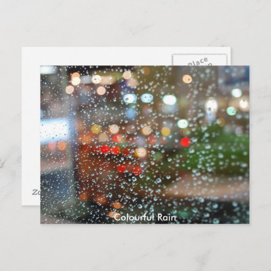 Pluie colorée - Carte postale (Devant / Derrière)