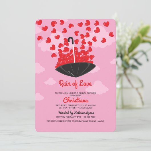 Pluie d'Amour Douche Invitation (Debout devant)