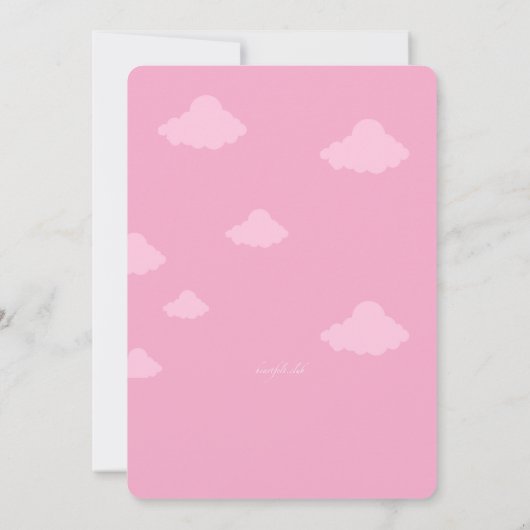 Pluie d'Amour Douche Invitation (Dos)