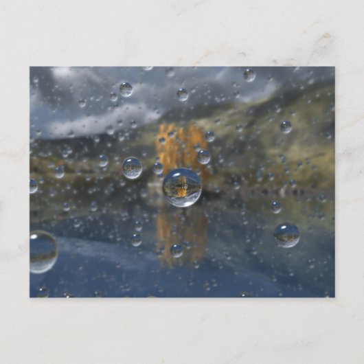 Pluie dans la carte postale Glen (Devant)