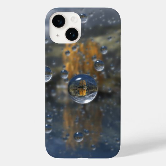 Pluie dans le coque iphone de verre (Verso)