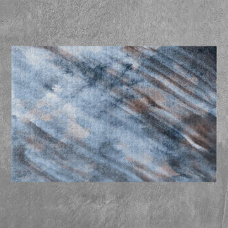 Pluie d'aquarelle sur le puzzle de toiture d'étain