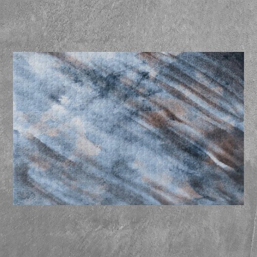 Pluie d'aquarelle sur le puzzle de toiture d'étain