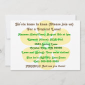 Pluie de fleurs Tropical Luau invitations (Dos)