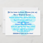 Pluie de fleurs Tropical Luau invitations (Dos)