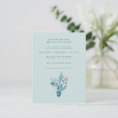 PLUIE DE MARIÉE | Invitation de bouquet floral de  (Debout devant)