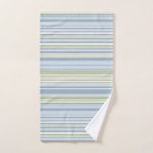 Pluie de printemps et rayures bleues tropicales (Serviette à main)