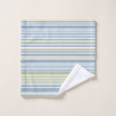 Pluie de printemps et rayures bleues tropicales (Gant de toilette)