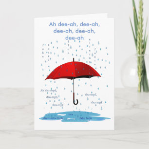 Pluie et chant Autres faits Carte de voeux