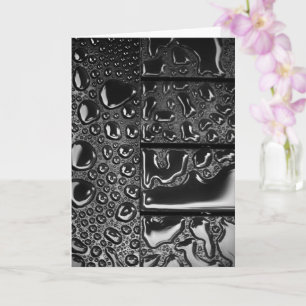 Pluie noire Photographie abstraite Carte vierge