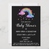 *~* Pluie Nuages arc-en-ciel Invitation Baby showe (Dos)