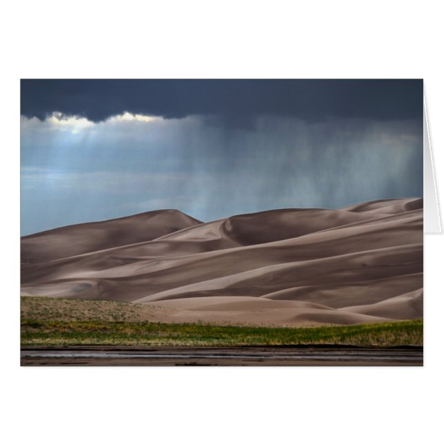 Pluie sur les grandes dunes de sable (Devant horizontal)