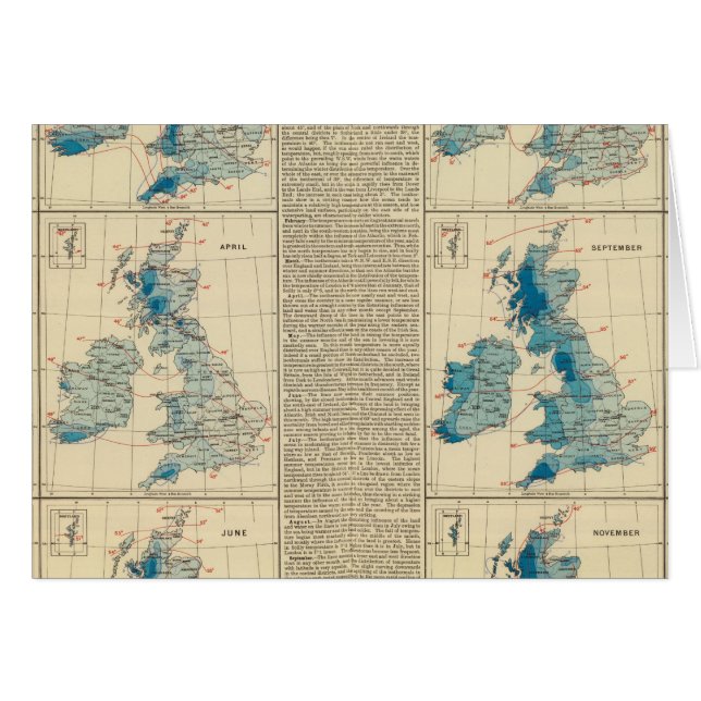 Pluie, température, îles britanniques (Devant horizontal)