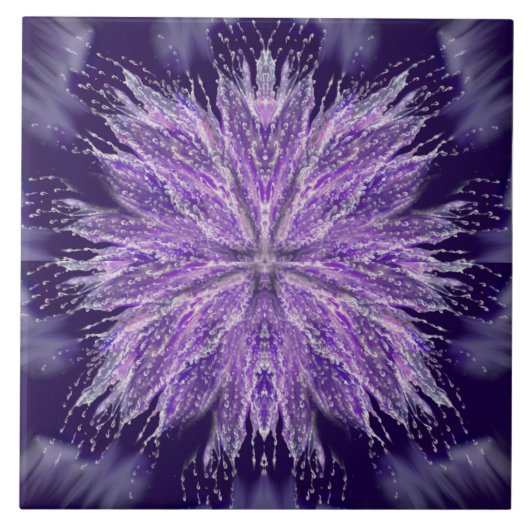 Pluie violette Carreaux de céramique fée (Devant)