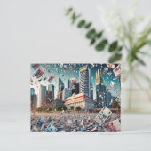 Pluies d'argent sur Singapour - Carte postale Pros (Debout devant)