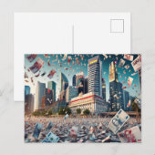Pluies d'argent sur Singapour - Carte postale Pros (Devant / Derrière)