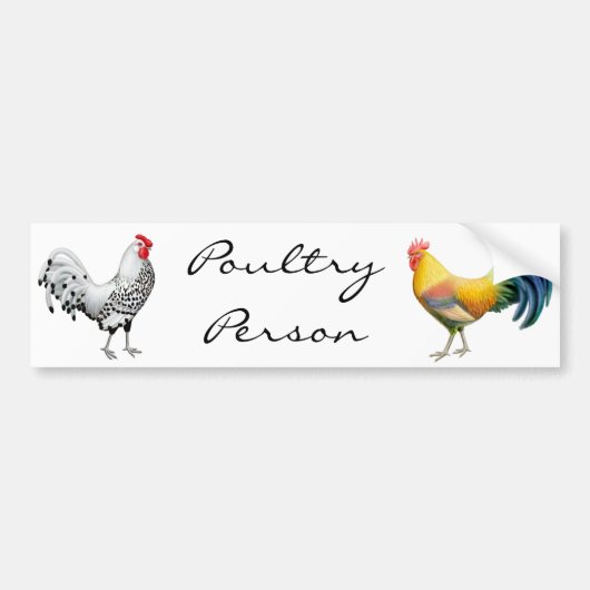 Pluimvee Bumpersticker (Voorkant)
