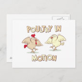 Pluimvee in beweging briefkaart (Voorkant / Achterkant)