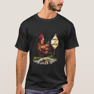 Pluimvee in beweging Grappige Haan Kippenboerderij T-shirt