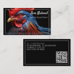 Pluimvee Kip Boerderij Custom QR Visitekaartje