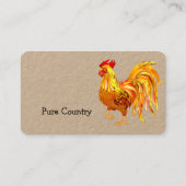 Pluimvee, kippen, eiervrije loopvogels, organisch visitekaartje (Achterkant)