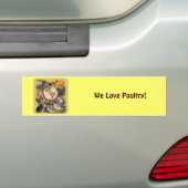 Pluimvee van de wereld bumpersticker (Op auto)