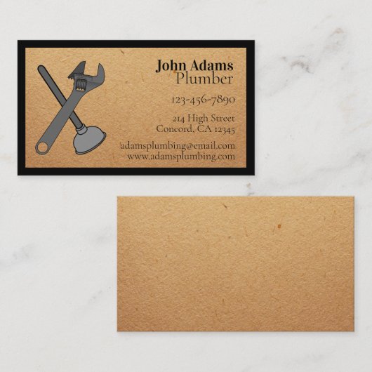 Pluimveegereedschap op verkennend papier visitekaartje (Voorkant / Achterkant)