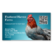 Pluimveehouder Custom QR Magnetisch Visitekaartje (Voorkant)