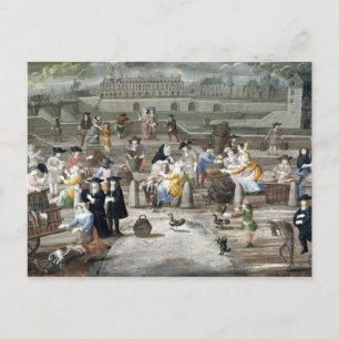 Pluimveemarkt in de Quai des Grands Augustins Briefkaart