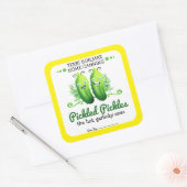 pluis gebeitelde komkommer, gepersonaliseerd thuis vierkante sticker (Envelop)