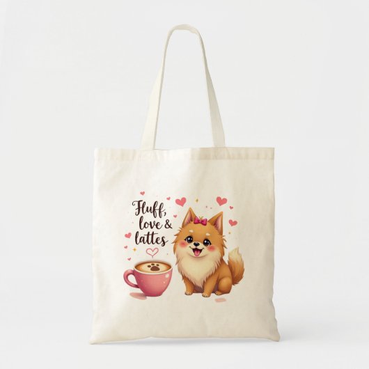 Pluis, Liefde & Lattes Tote Bag (Voorkant)