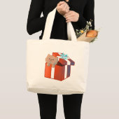 pluizig cadeau grote tote bag (Voorkant (product))