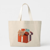 pluizig cadeau grote tote bag (Achterkant)