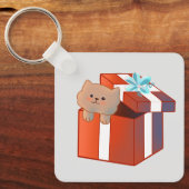 pluizig cadeau sleutelhanger (Voorkant)