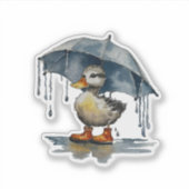 pluizig eendje sticker (Voorkant)