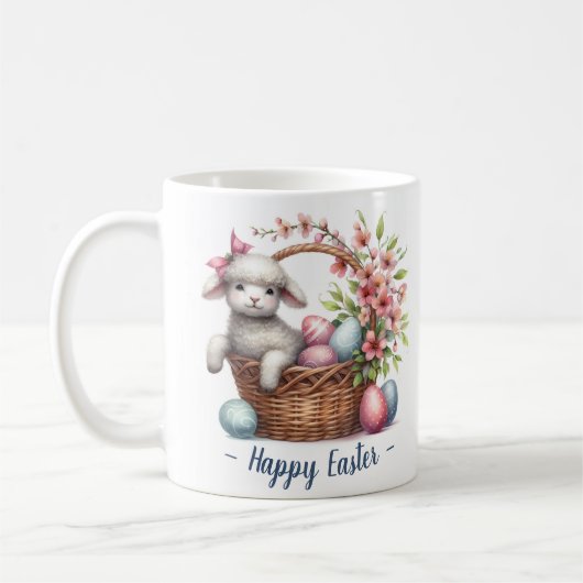 Pluizig lam en paaseieren koffiemok (Links)