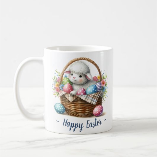 Pluizig lam en paaseieren koffiemok (Links)