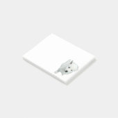 pluizig witte puppy foto post-it® notes (Schuin)