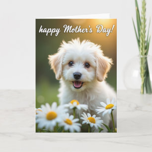 Pluizige Hond Moederdag Scene Kaart